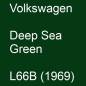 Preview: Volkswagen, Deep Sea Green, L66B (1969).